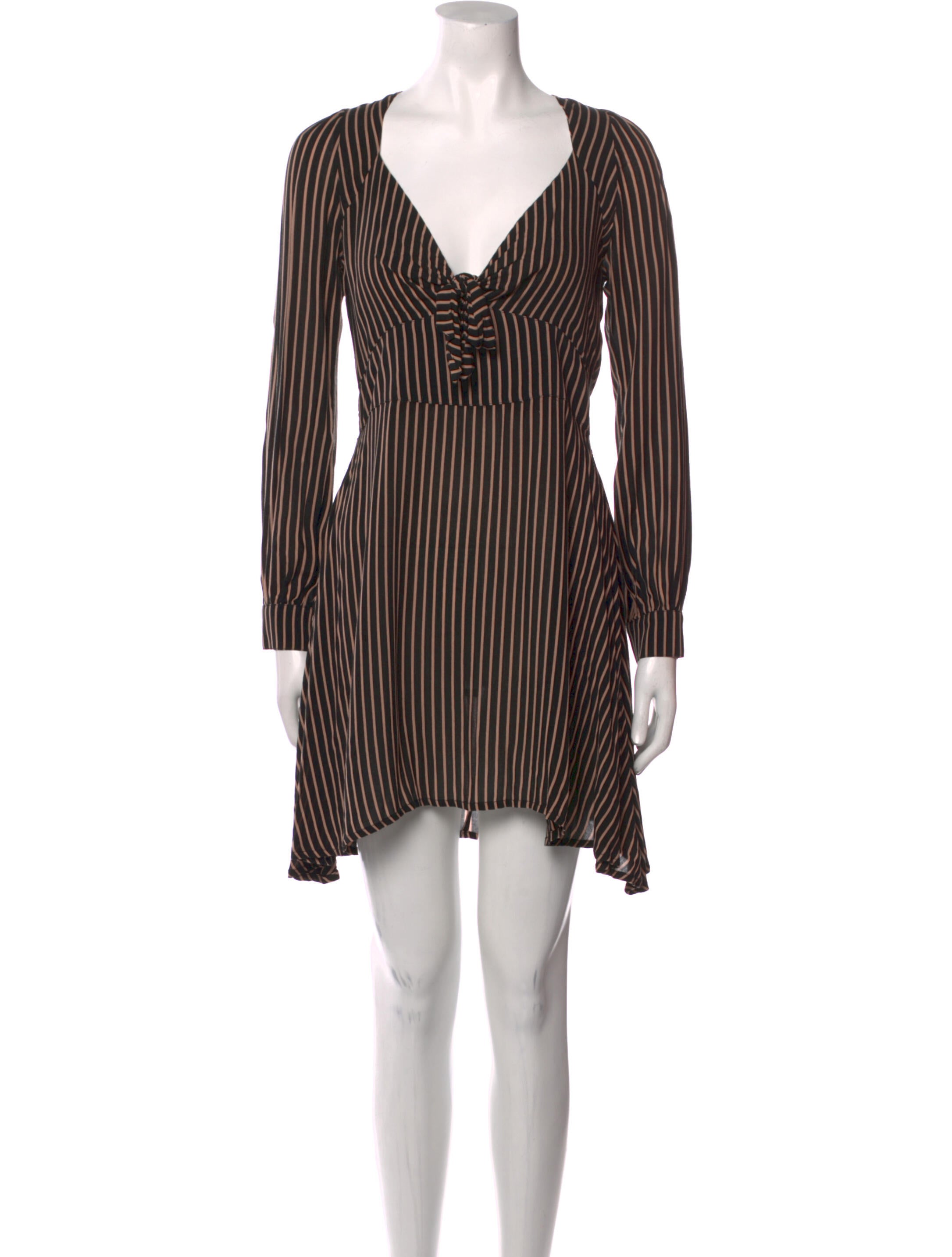 Emerson Fry Striped Midi Length Dress