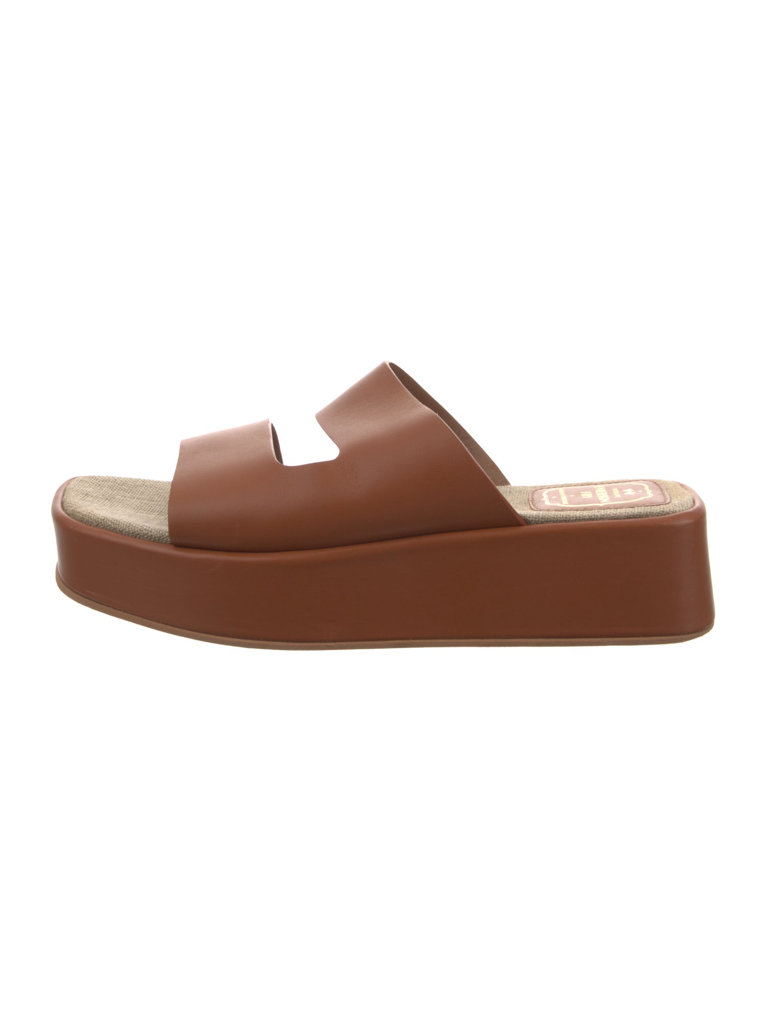 Emerson Fry Leather Slides Brown Sandals, Shoes WEMEF23964 The