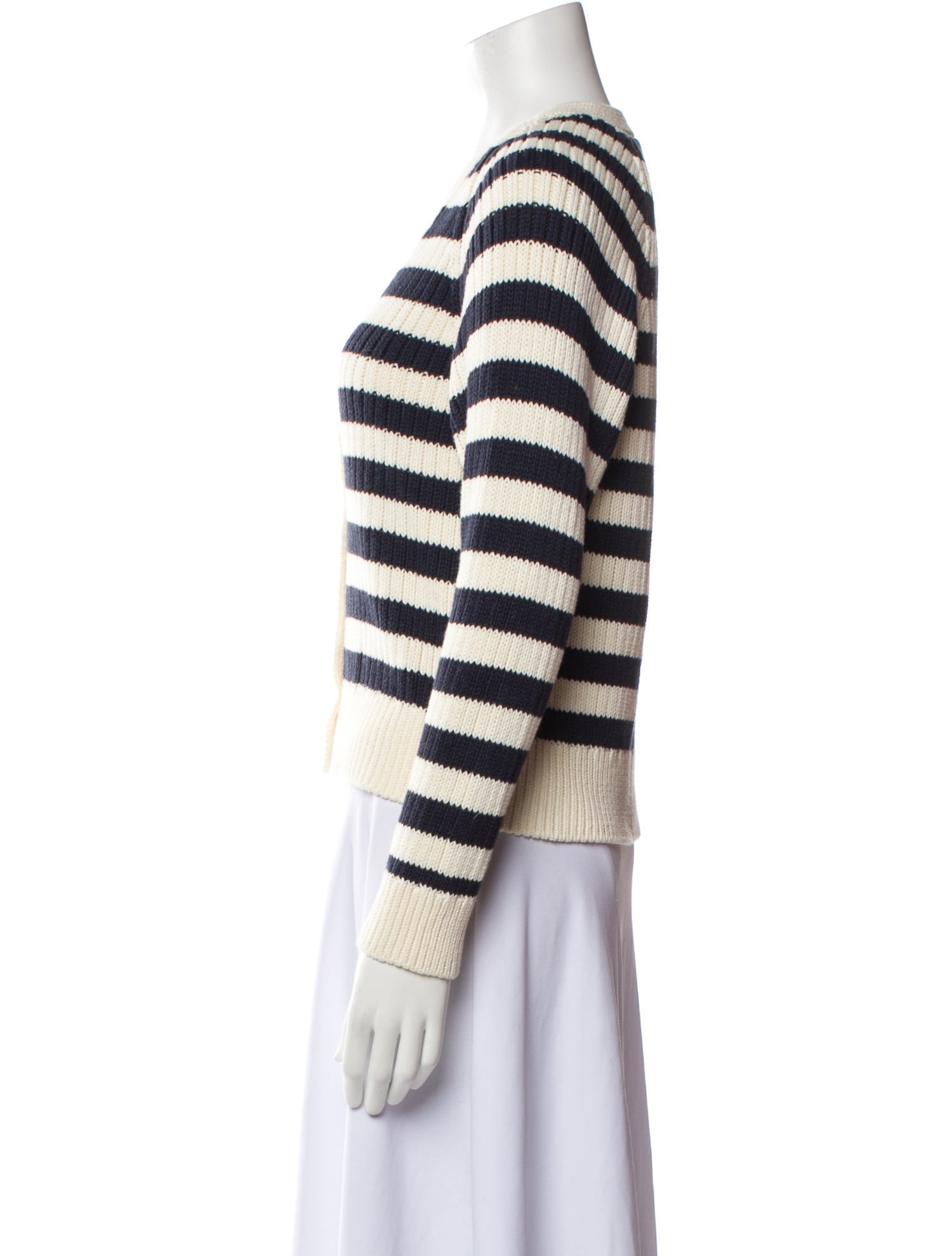 Emerson Fry Striped V-Neck Sweater