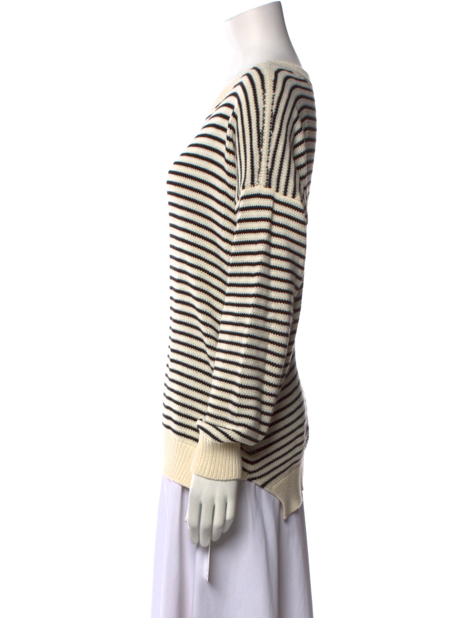 Emerson Fry Striped Scoop Neck Sweater