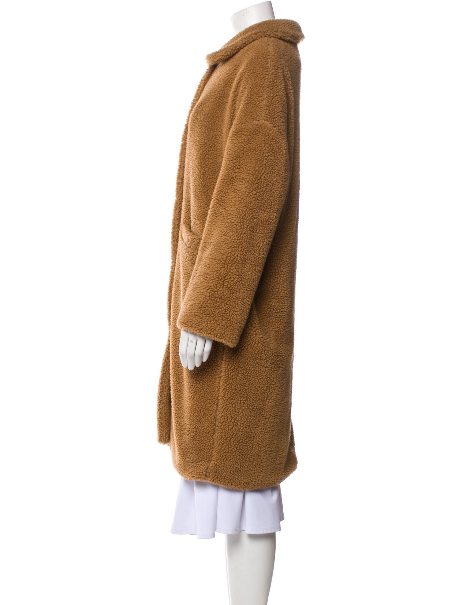 Emerson Fry Fleece Tweed Pattern Faux Fur Coat