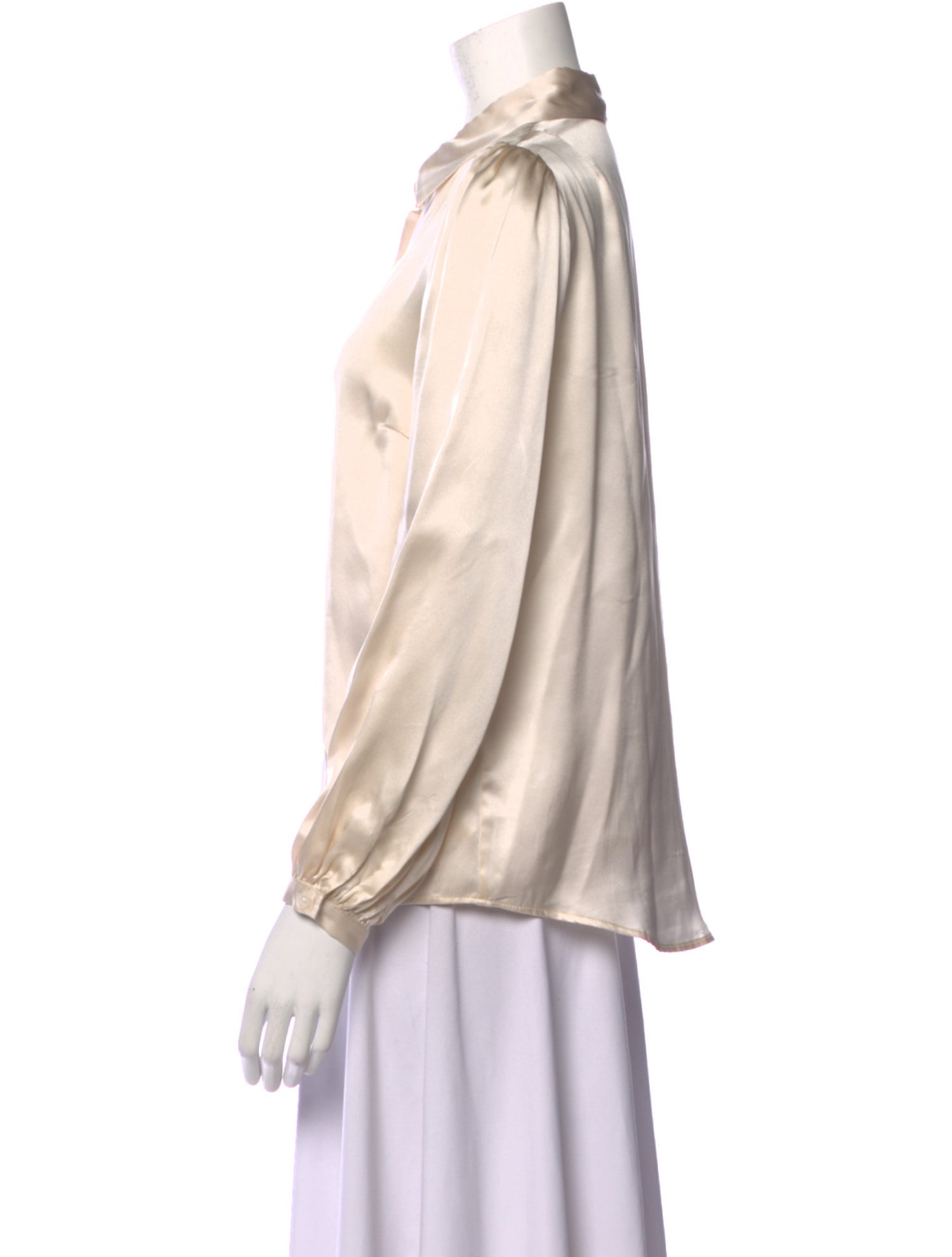 Emerson Fry Silk Long Sleeve Button-Up Top