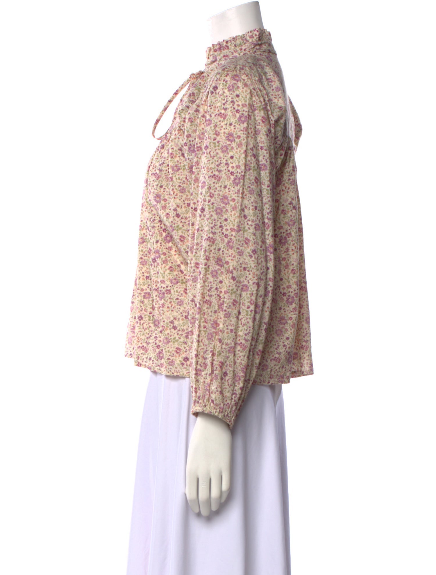 Emerson Fry Floral Print Mock Neck Blouse