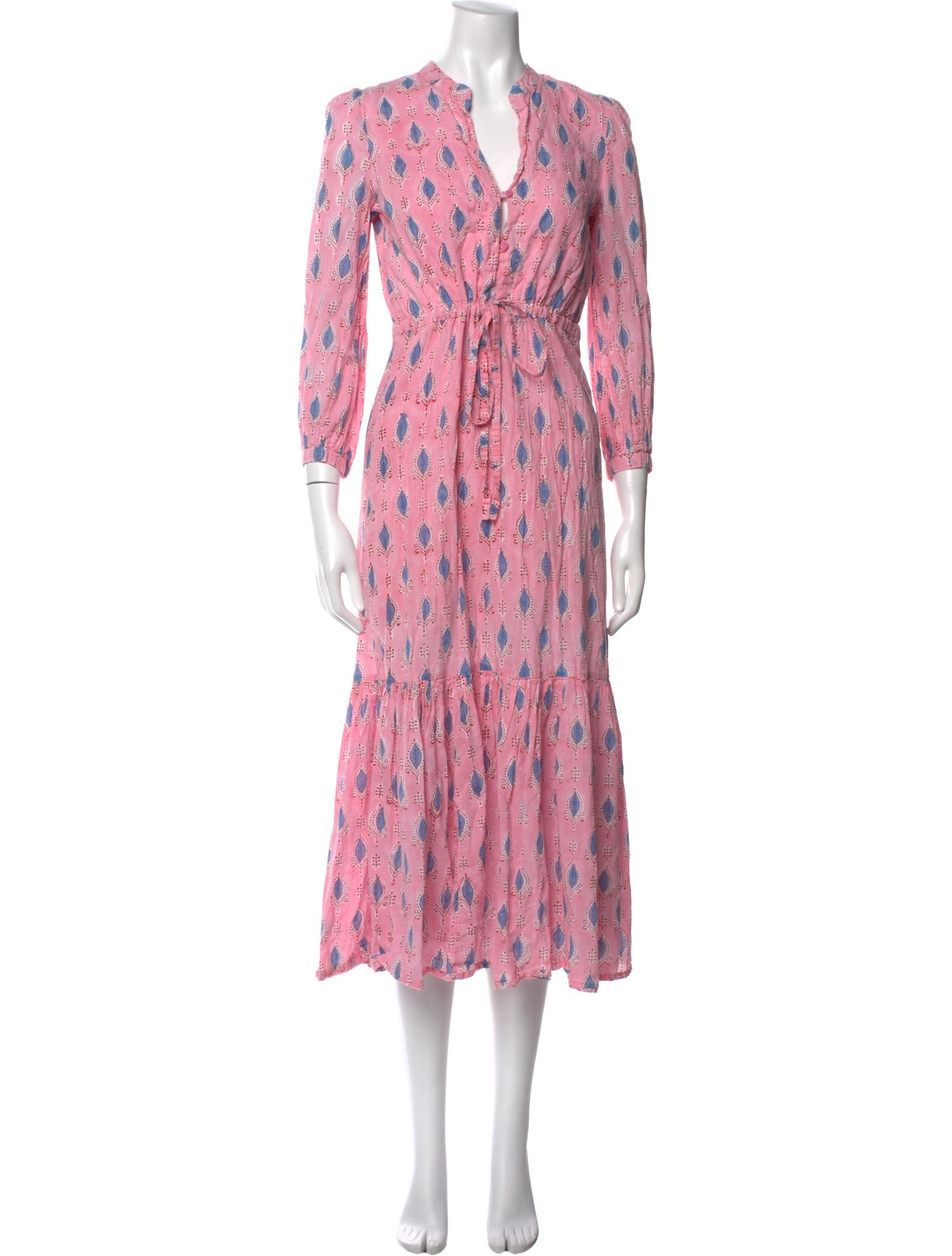 Emerson Fry Floral Print Midi Length Dress