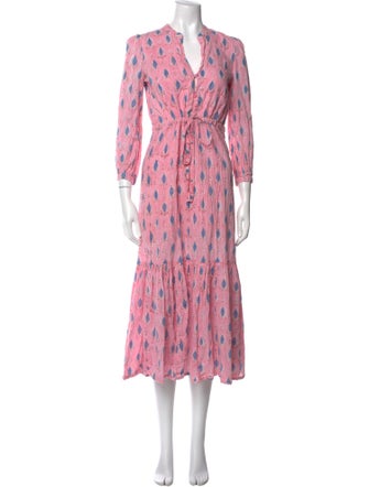 Emerson Fry Floral Print Midi Length Dress