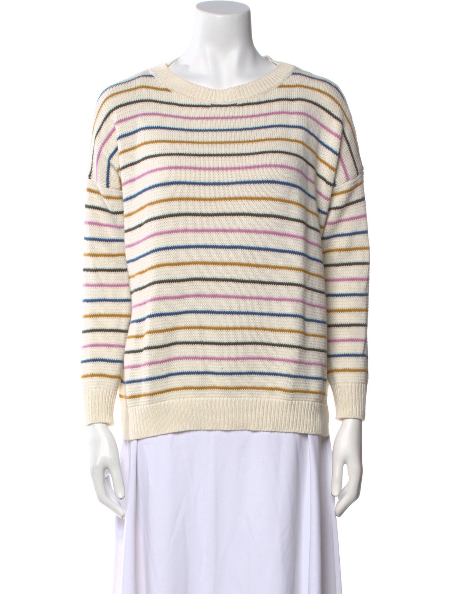 Emerson Fry Striped Scoop Neck Sweater