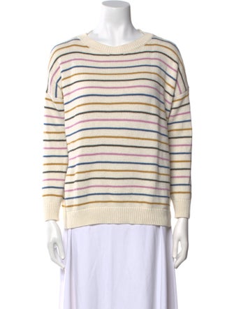 Emerson Fry Striped Scoop Neck Sweater