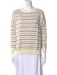 Emerson Fry Striped Scoop Neck Sweater