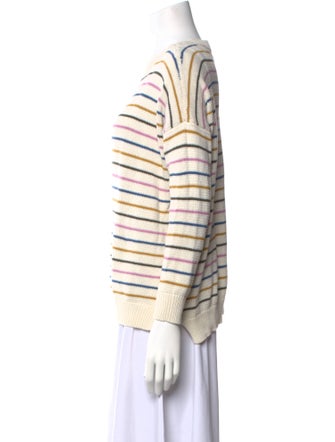 Emerson Fry Striped Scoop Neck Sweater