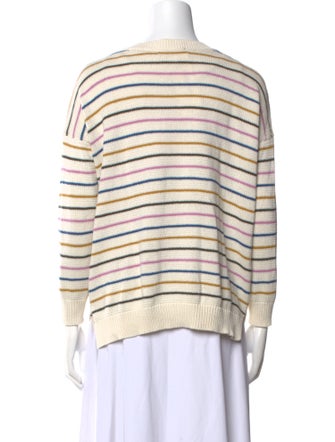 Emerson Fry Striped Scoop Neck Sweater