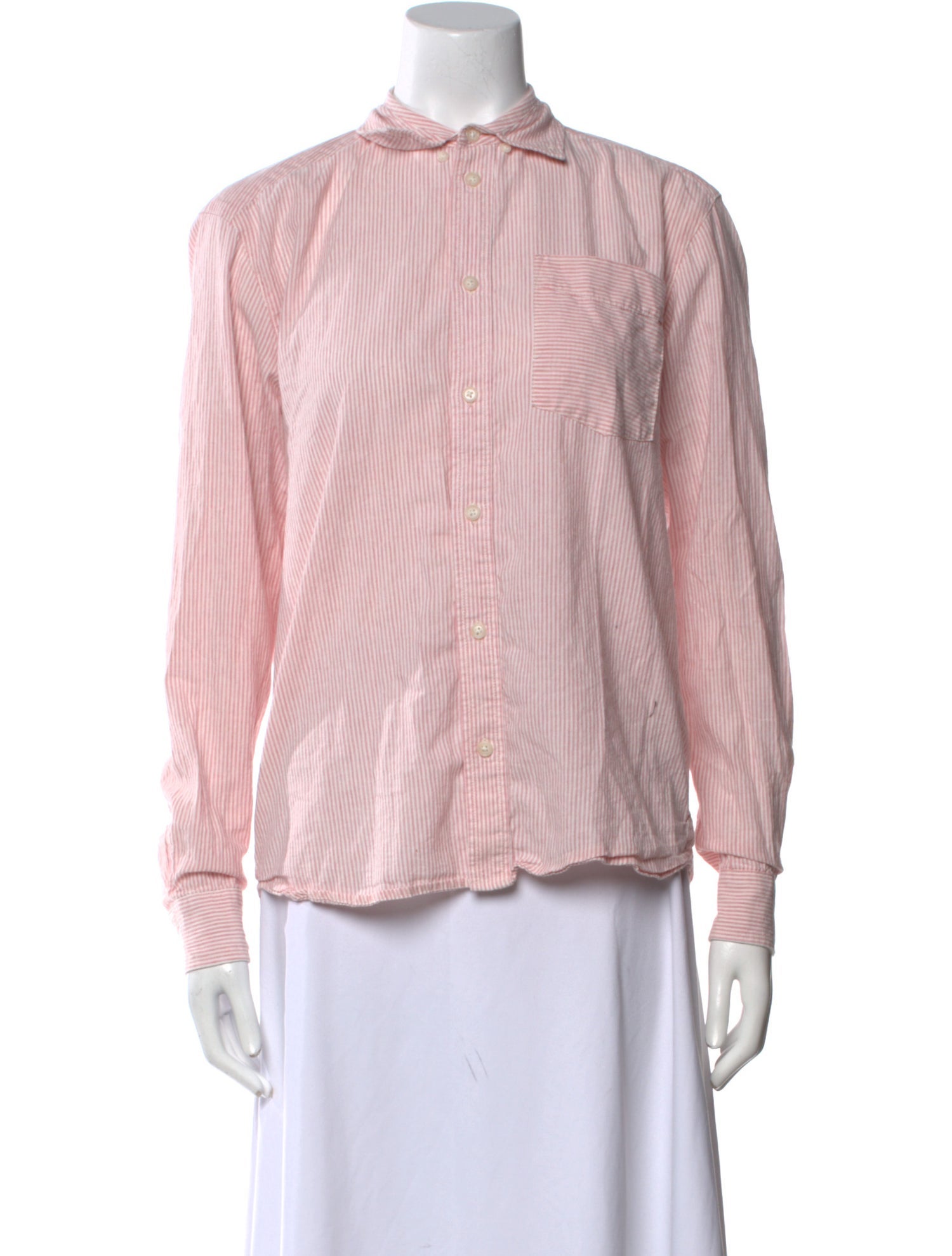 Emerson Fry Striped Mock Neck Blouse