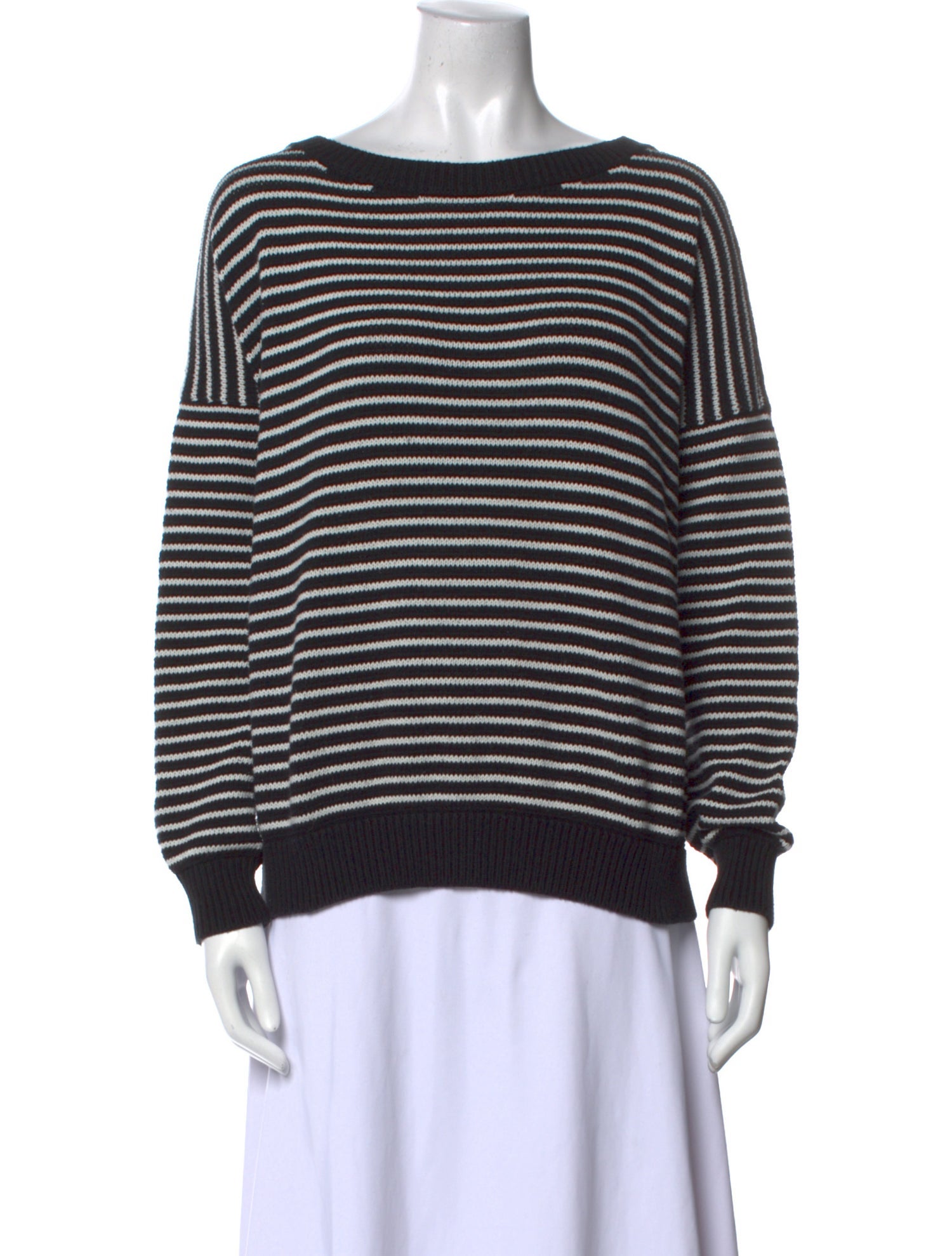 Emerson Fry Striped Scoop Neck Sweater