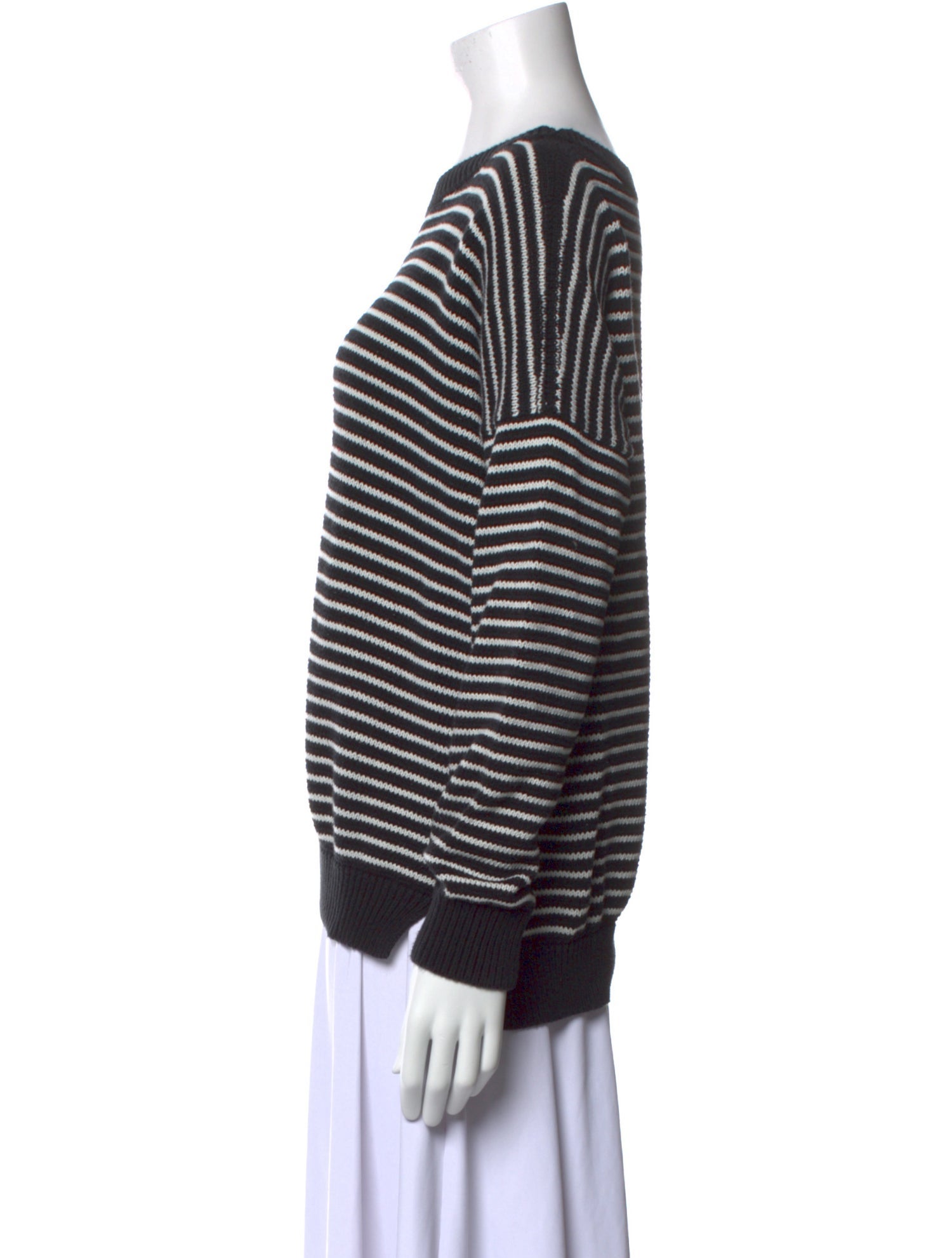 Emerson Fry Striped Scoop Neck Sweater