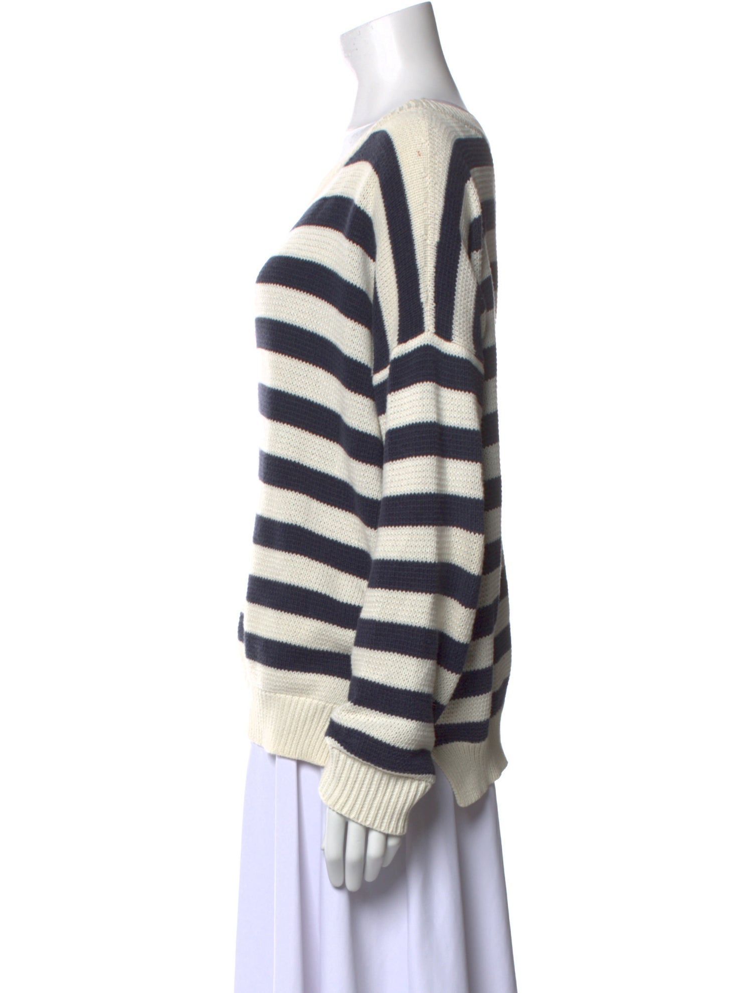 Emerson Fry Striped Scoop Neck Sweater