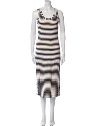 Emerson Fry Striped Midi Length Dress