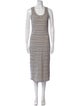 Emerson Fry Striped Midi Length Dress