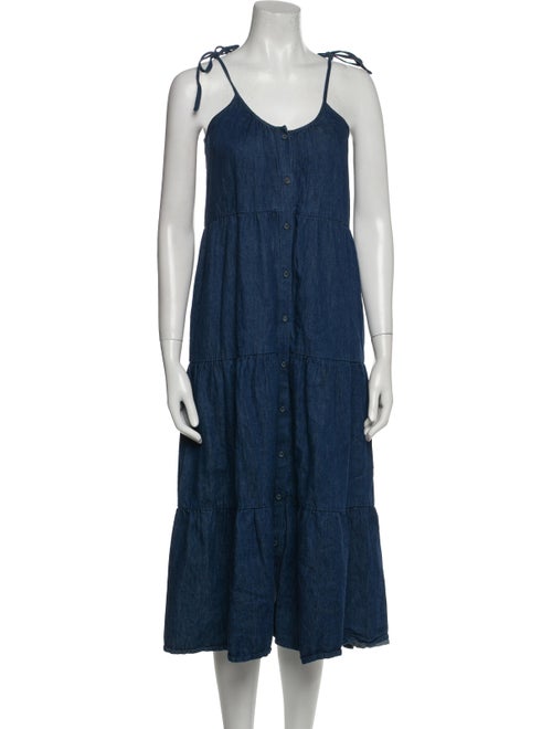 Emerson Fry Scoop Neck Midi Length Dress