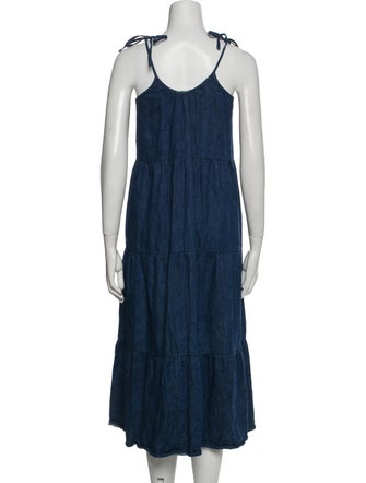 Emerson Fry Scoop Neck Midi Length Dress