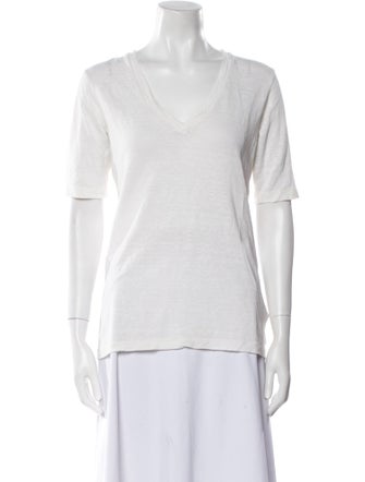Emerson Fry Linen V-Neck T-Shirt