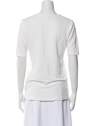 Emerson Fry Linen V-Neck T-Shirt