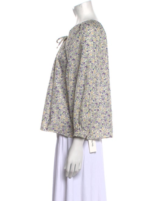 Emerson Fry Floral Print Scoop Neck Blouse