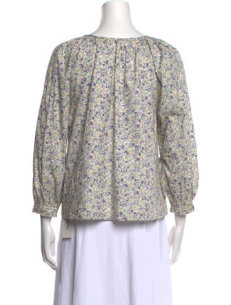 Emerson Fry Floral Print Scoop Neck Blouse