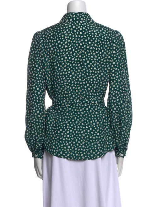 Emerson Fry Silk Floral Print Button-Up Top