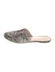 Emerson Fry Snakeskin Animal Print Mules