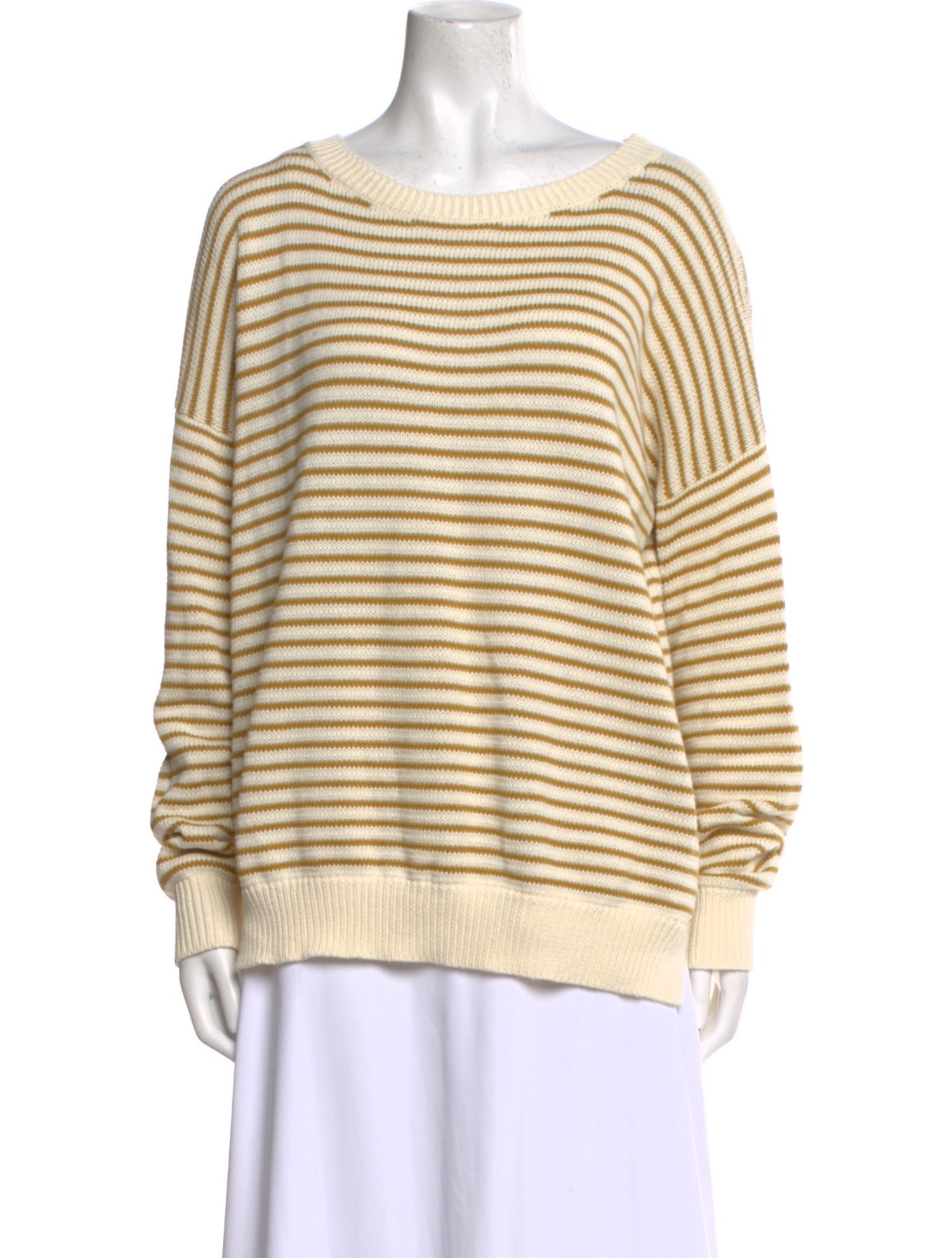 Emerson Fry Striped Bateau Neckline Sweatshirt