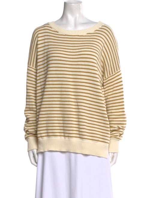 Emerson Fry Striped Bateau Neckline Sweatshirt