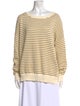 Emerson Fry Striped Bateau Neckline Sweatshirt