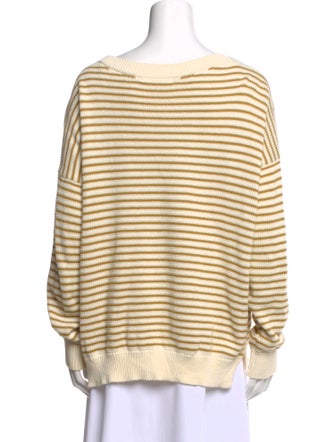 Emerson Fry Striped Bateau Neckline Sweatshirt