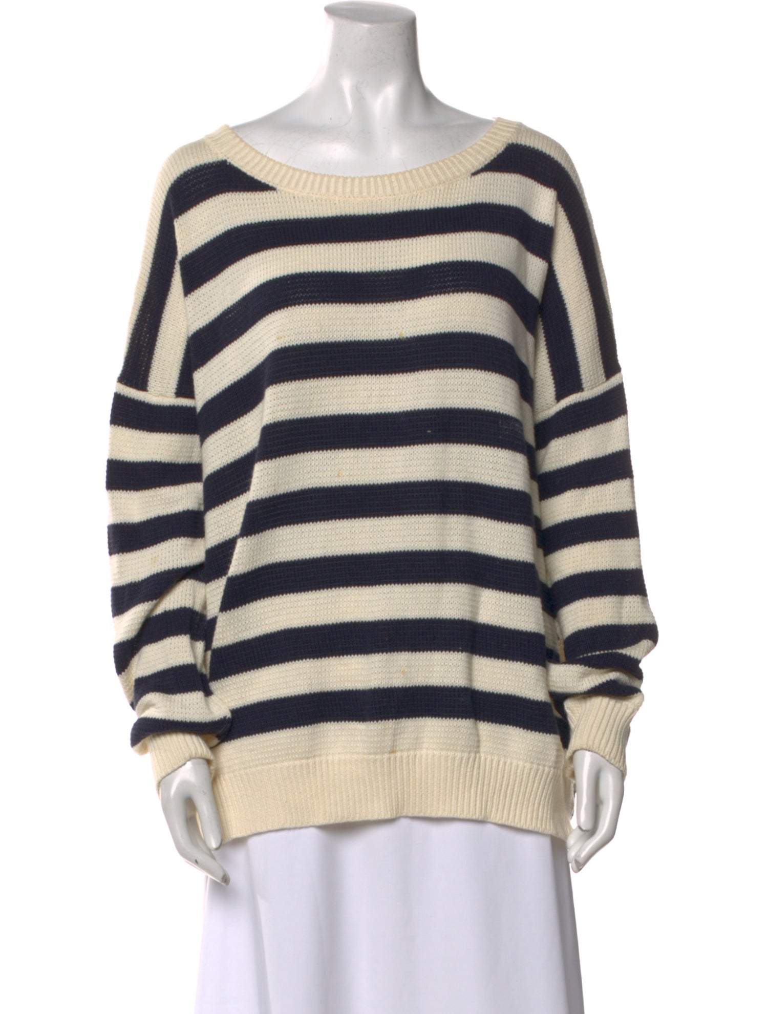 Emerson Fry Striped Scoop Neck Sweater