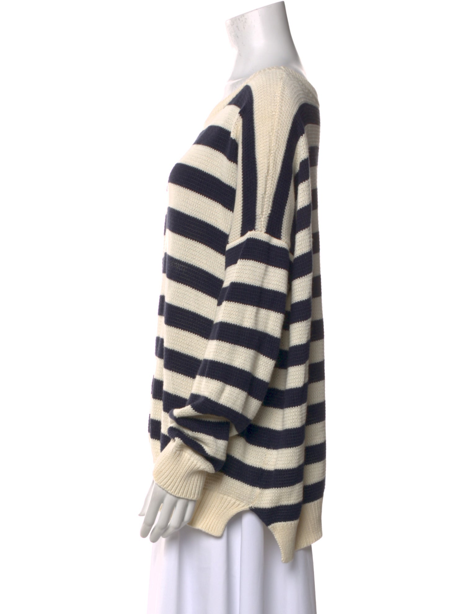 Emerson Fry Striped Scoop Neck Sweater