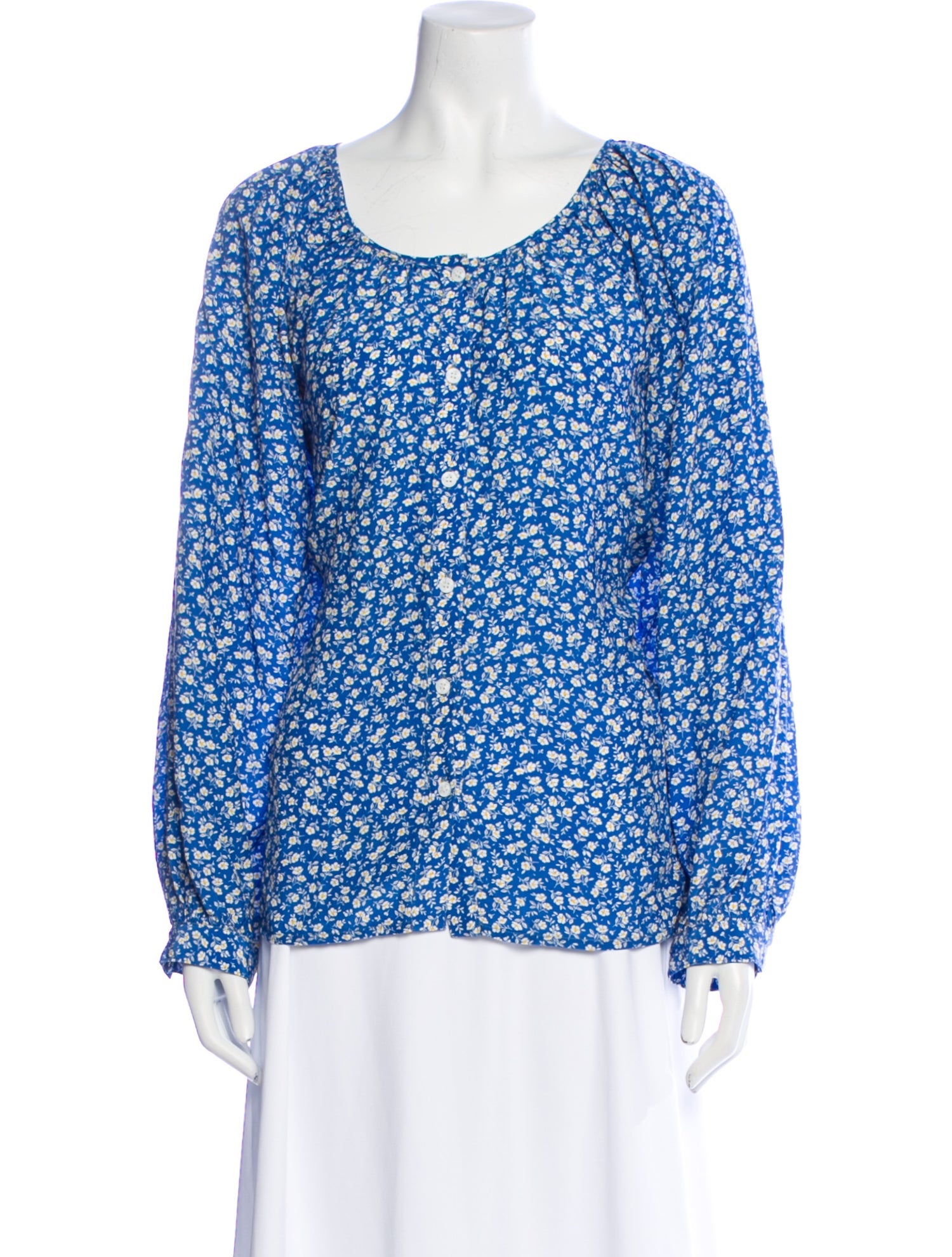 Emerson Fry Floral Print Scoop Neck Blouse