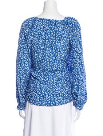 Emerson Fry Floral Print Scoop Neck Blouse