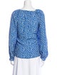 Emerson Fry Floral Print Scoop Neck Blouse
