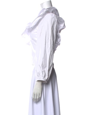 Emerson Fry Mock Neck Three-Quarter Sleeve Crop Top