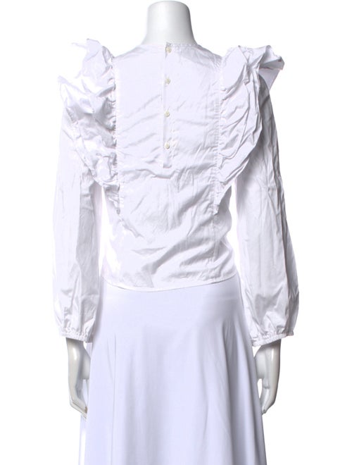 Emerson Fry Mock Neck Three-Quarter Sleeve Crop Top