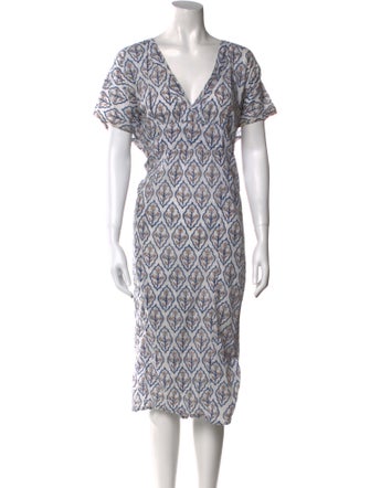 Emerson Fry Printed Midi Length Dress