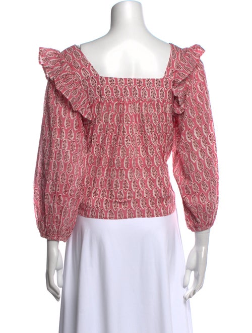 Emerson Fry Printed Square Neckline Crop Top