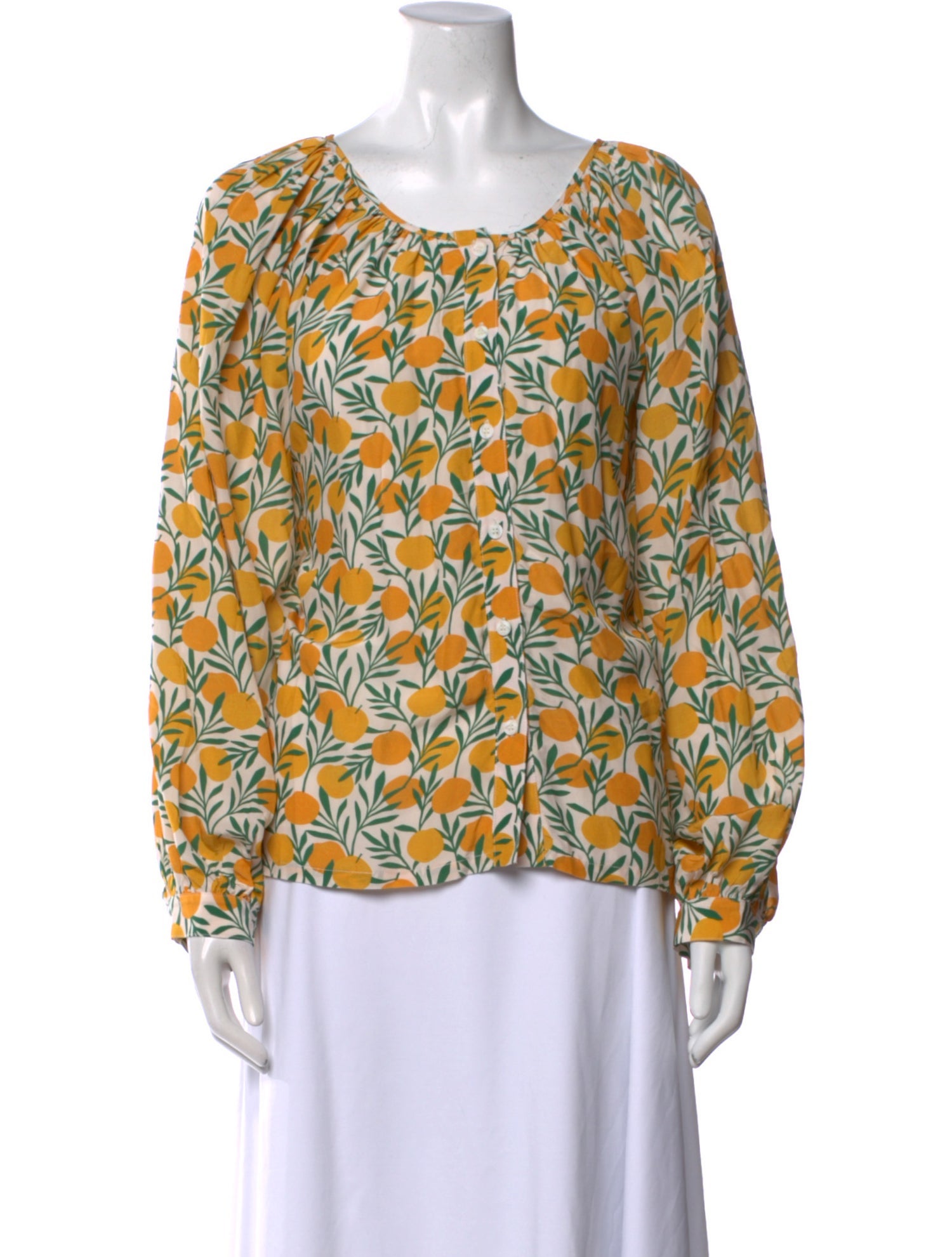 Emerson Fry Printed Scoop Neck Blouse