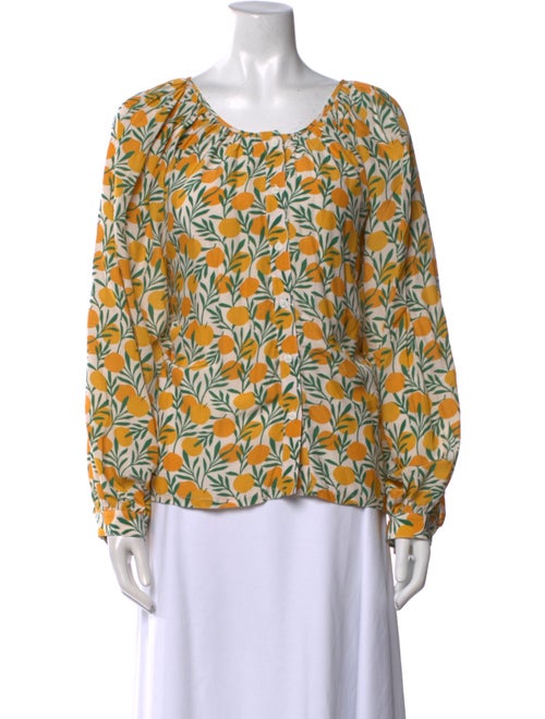Emerson Fry Printed Scoop Neck Blouse