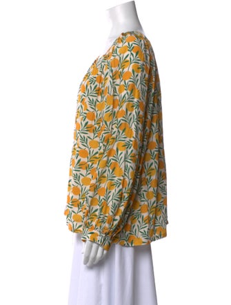 Emerson Fry Printed Scoop Neck Blouse