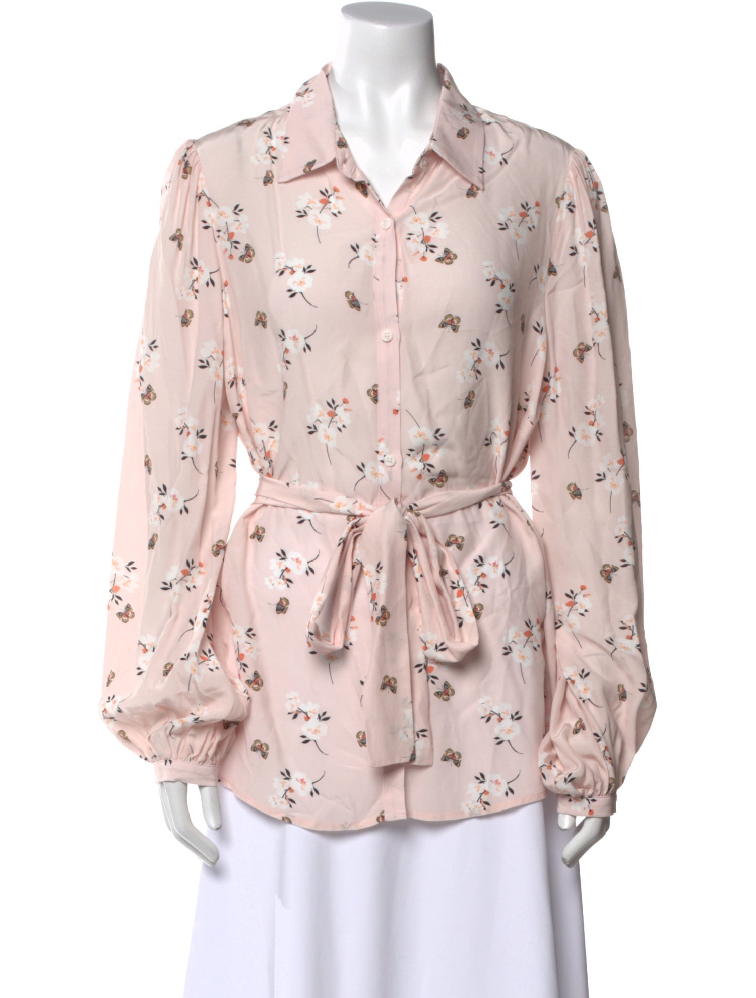 Emerson Fry Floral Print Long Sleeve Button-Up Top