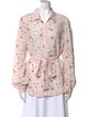Emerson Fry Floral Print Long Sleeve Button-Up Top