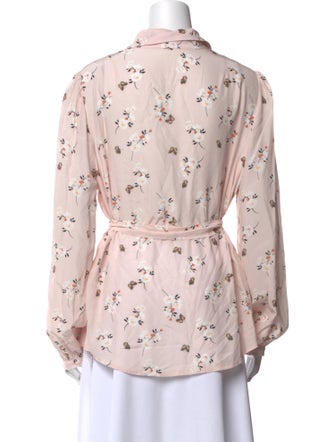 Emerson Fry Floral Print Long Sleeve Button-Up Top
