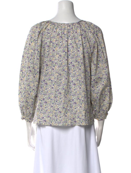 Emerson Fry Floral Print Scoop Neck Blouse