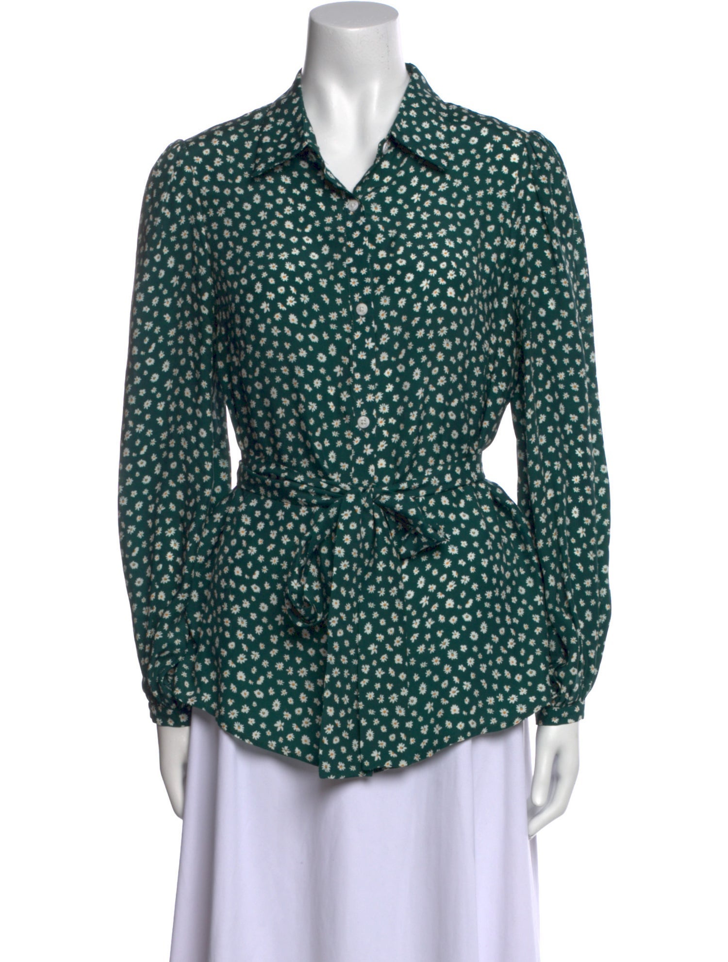 Emerson Fry Silk Floral Print Button-Up Top