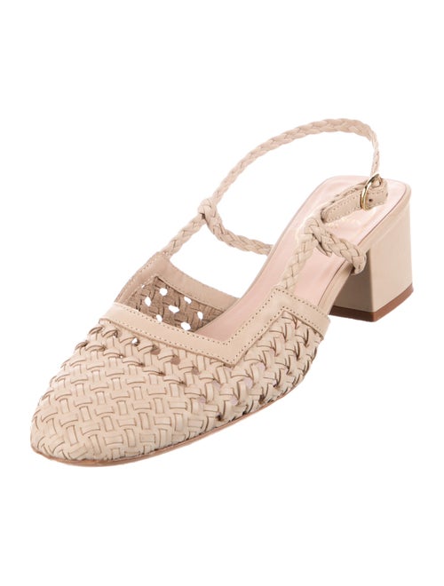 Emerson Fry Leather Braided Accents Slingback Pumps